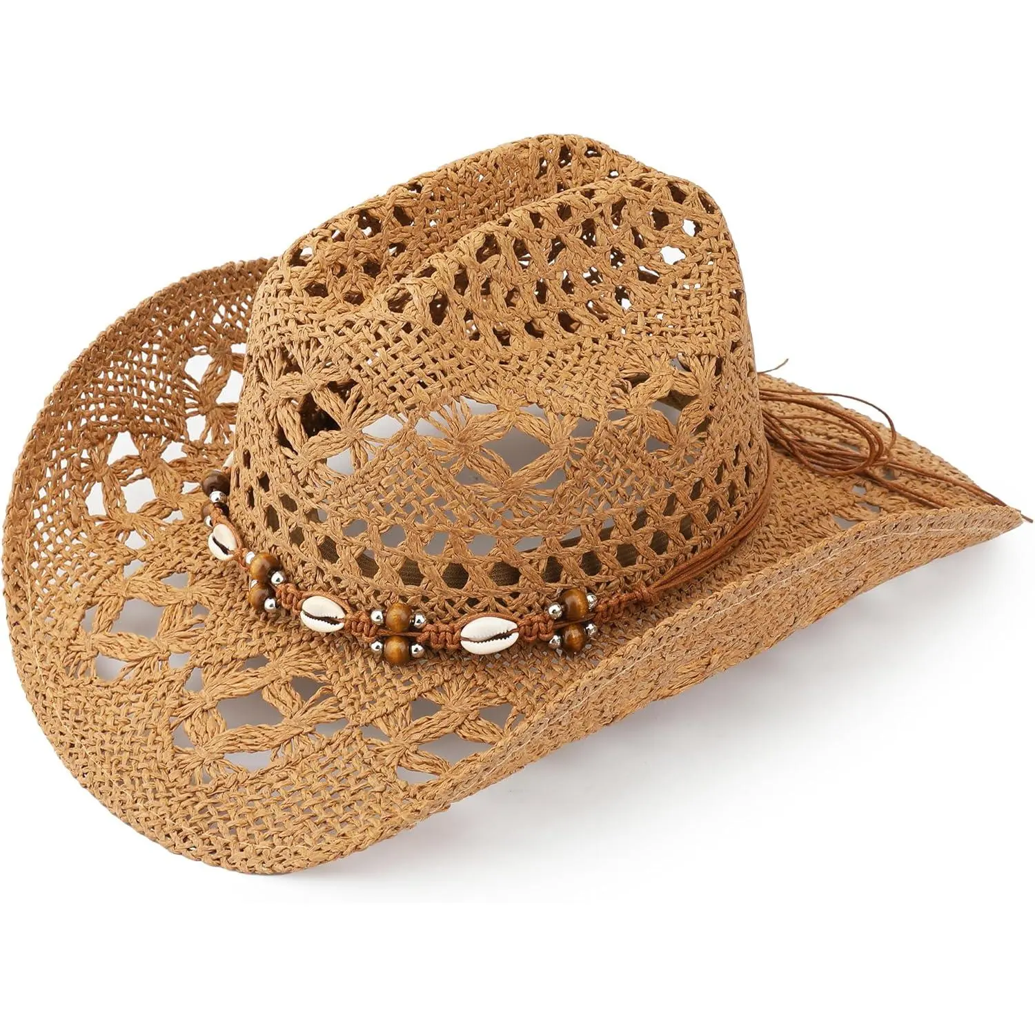 Straw Cowgirl Hat Summer Western Wide Brim Boho Western Style and Design NEW GPOECD Cowboy Hats for Women Men Summer Western Shapeable  main image 3