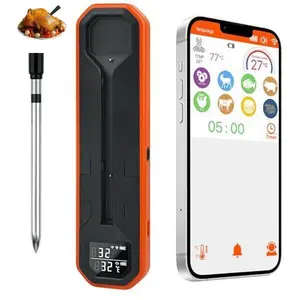 Pro Wireless Digital Meat Thermometer for Grilling with Probes Advanced Bluetooth Cooking Thermometer for Perfect Grilling Smoking Oven Roasting Air Frying Long Range Monitoring Perfect Steak meat thermometer