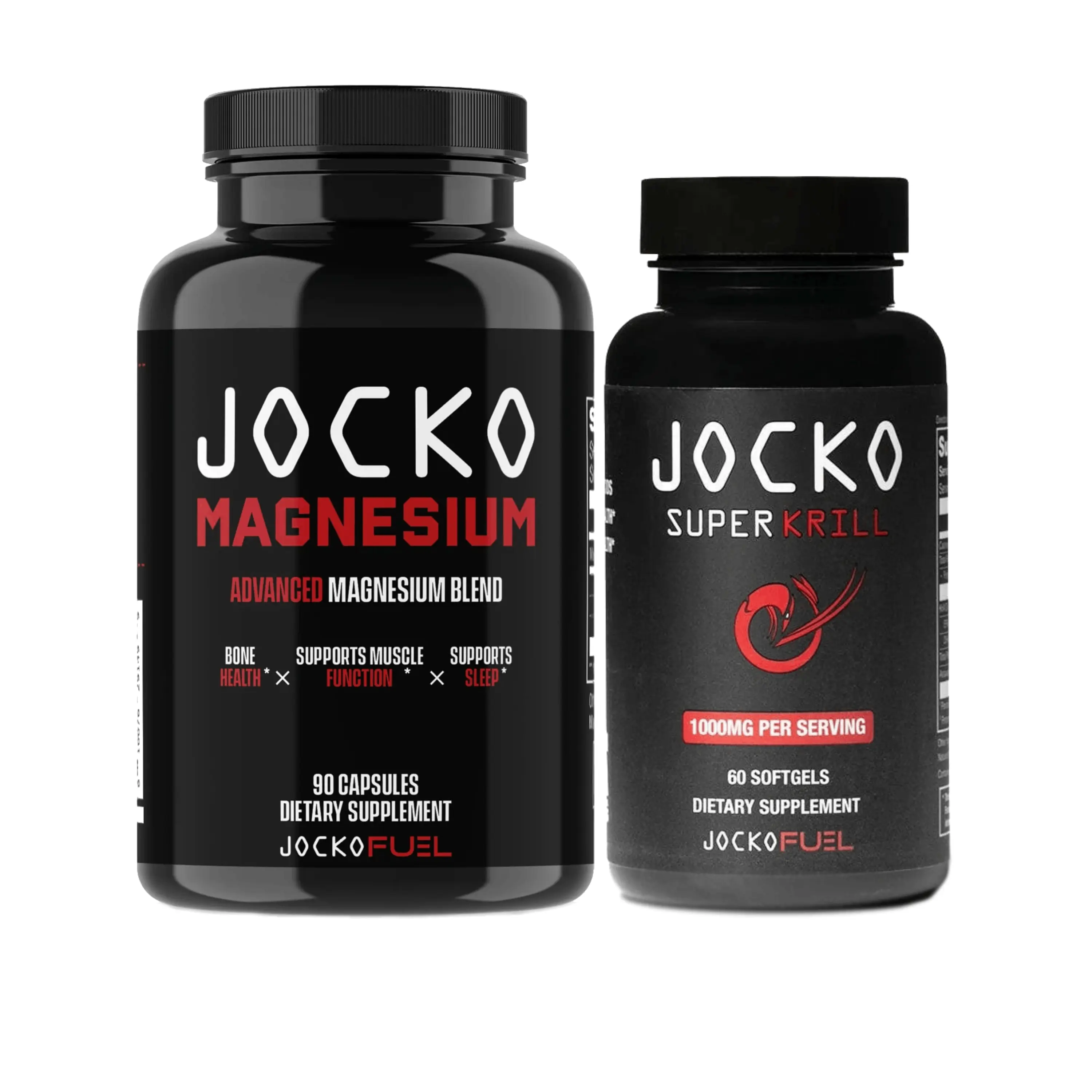 JOCKO FUEL Supplement Bundles - Adult Antioxidant Dietary Capsules with Brain Health Support, Bone Health Benefits and Energy Boost (Vanilla Flavor)
