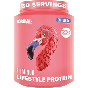 Fitmingo Plant Based Protein Powder- Blueberry Flavor 2.24lbs - 23g Protein Per Serving Gluten Free Dairy Free Sugar Free Supplement for Fitness and Healthcare