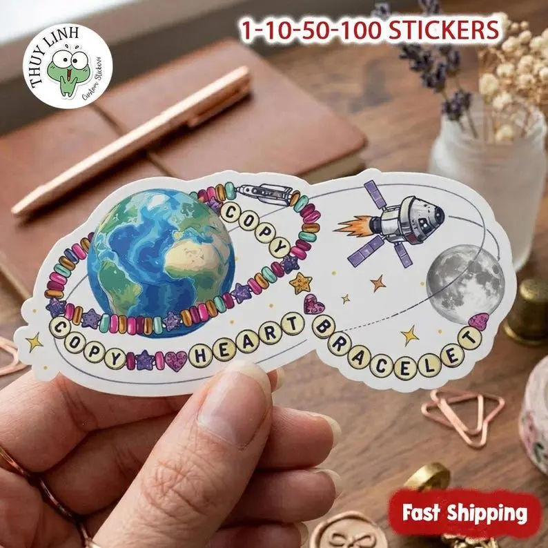 Copy heart, Copy bracelet Artemis II NASA Moon joy inspired Sticker Merch Gift, Copy Moon Joy Sticker, Space Lover Sticker Collection