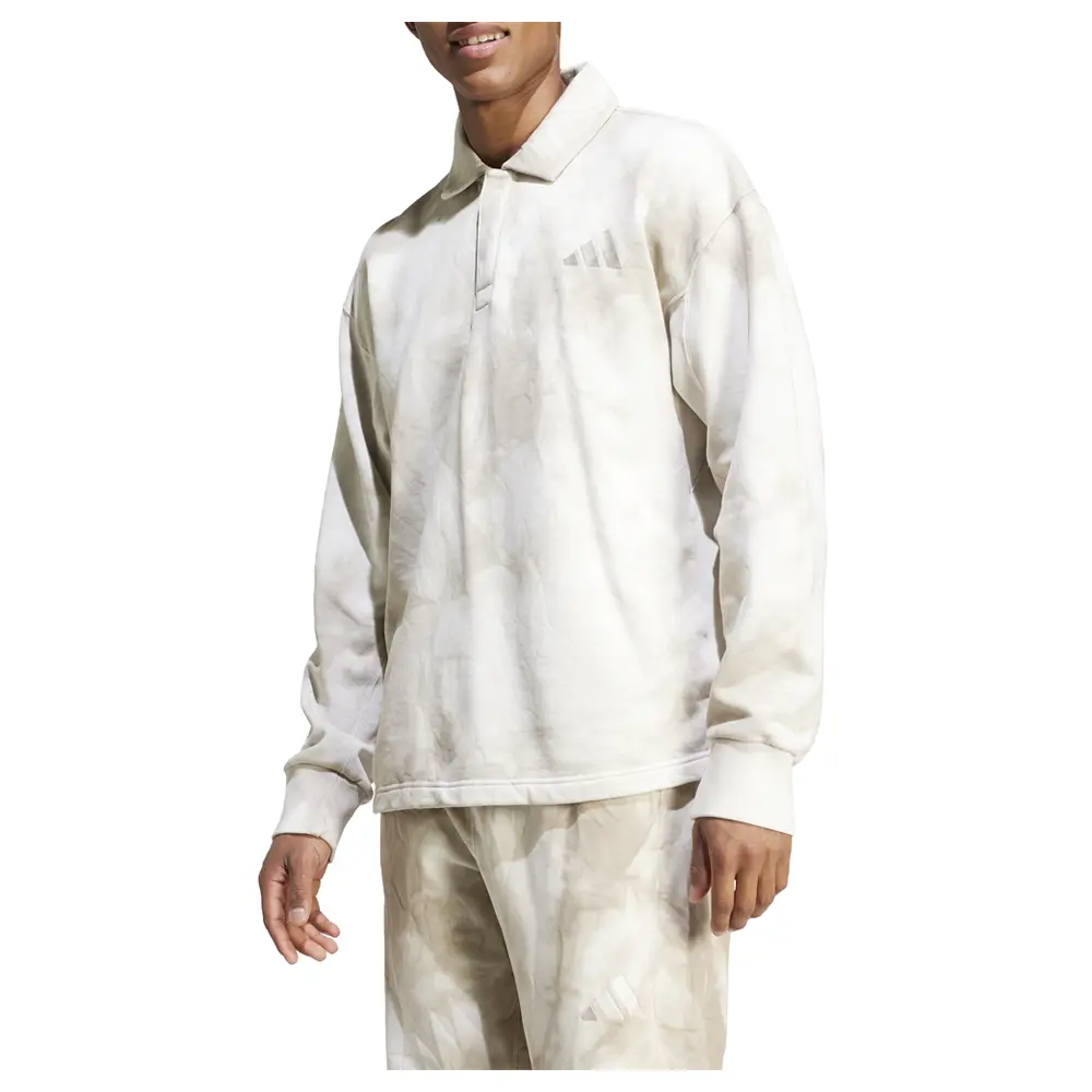 adidas Mens All Szn Fleece Wash Shirt Training Casual Tops Casual - Off White