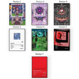 [Sale Up To 40%] [Unframe] slayr Album Posters, Underground Rage Rap Wall Art, Experimental Hip Hop Aesthetic Decor, Modern Album Artwork, Music Room Decor, Gift for Fans