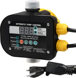 Pump Controller with 2 Modes Digital Display, BSPP G1 Threaded Interface,  IP65, Adjustable , High Power, Easy Install, for Home, Garden, Industrial Use