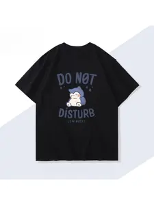 Pok É Mon Mobile Game Snorlax T-shirt Summer Men's and Women's New Style Japanese Harajuku Trendy Loose Men's and Women's Casual Short Sleeves