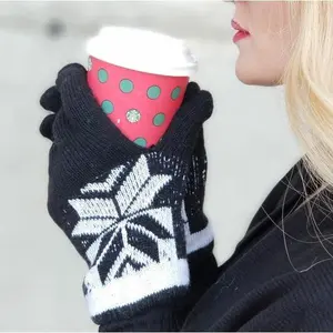 Warm Winter Mittens Gloves Black winter warm
