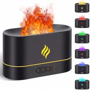 7-Color Flame Air Humidifier Creative Fire Mist Aromatherapy Diffuser | Aesthetic Room Decor | Perfect Gift for Home Luxury Cold Aroma