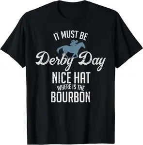 100% Cotton Funny Derby Day and Mint Juleps, Kentucky Horse Racing T-Shirt