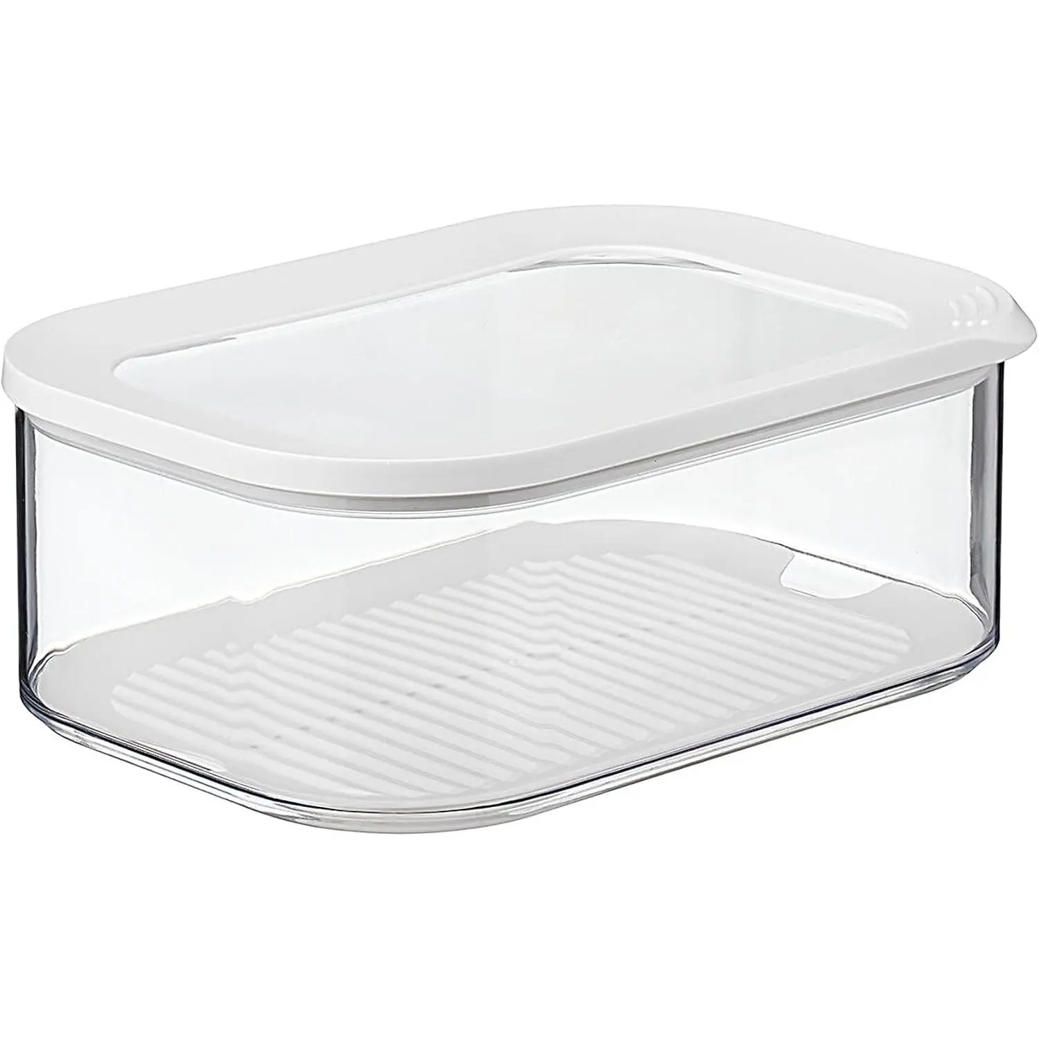 MODULA Pa Airtight Rectangular Reusable Cheese Storage Container - 68 oz, BPA-Free, Transparent Lid, Portable, Maintains Freshness, Home Kitchen Organizer Supply, 1 Count (for Cheddar, Mozzarella)