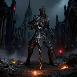 Dark Souls Iii Statue, Knight Tabletop Display Desktop Ornament, Soldier Model Figure, Collectible Figurine, Game-Themed Decorative Accessory