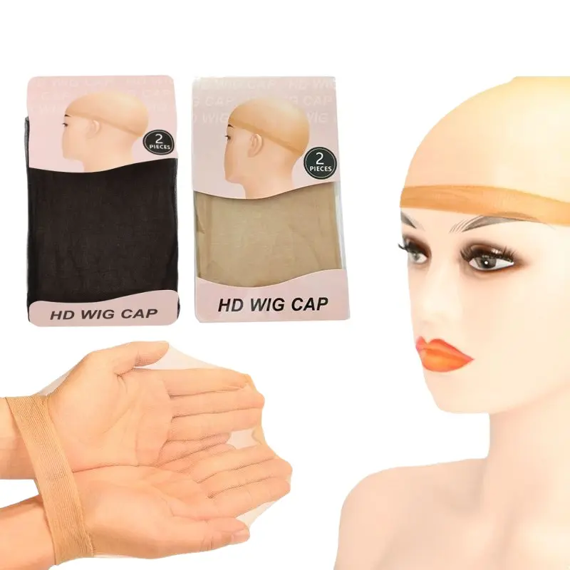 [Back to School]2/4 PCS High Stretchy Individual HD Lace Wig Cap, Glueless Package For All Women, Comfortable Breathable Hair Making Accessory, Available in Nude & Black, Ideal for Daily Wear, Party, Cosplay & Salon Use-MM1