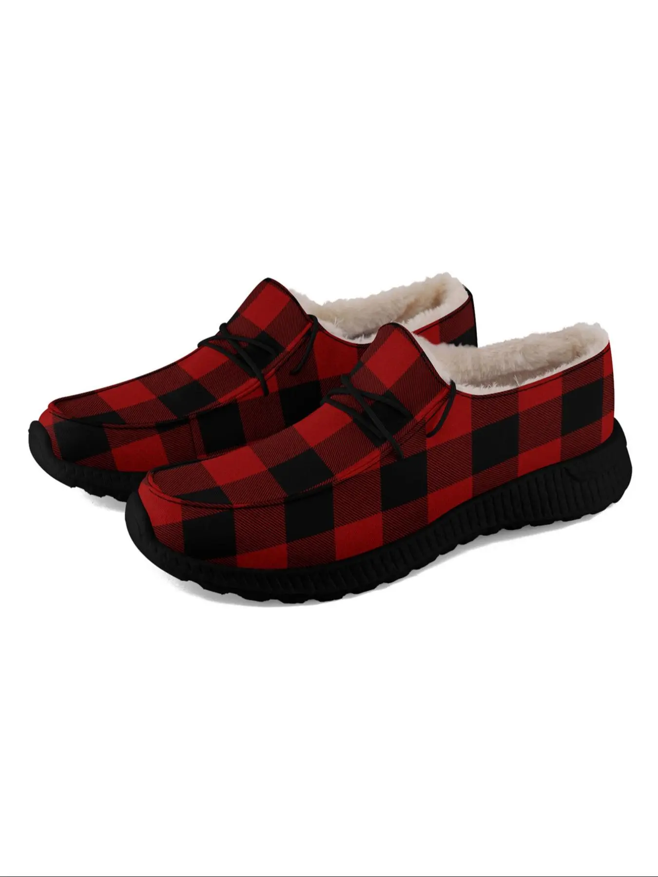 Women's Fashionable Gingham Pattern Slip on Flat Shoes, Casual Comfortable Soft Sole Shoes for Daily Wear, Female All-match Round Toe Shoes for Fall & Winter