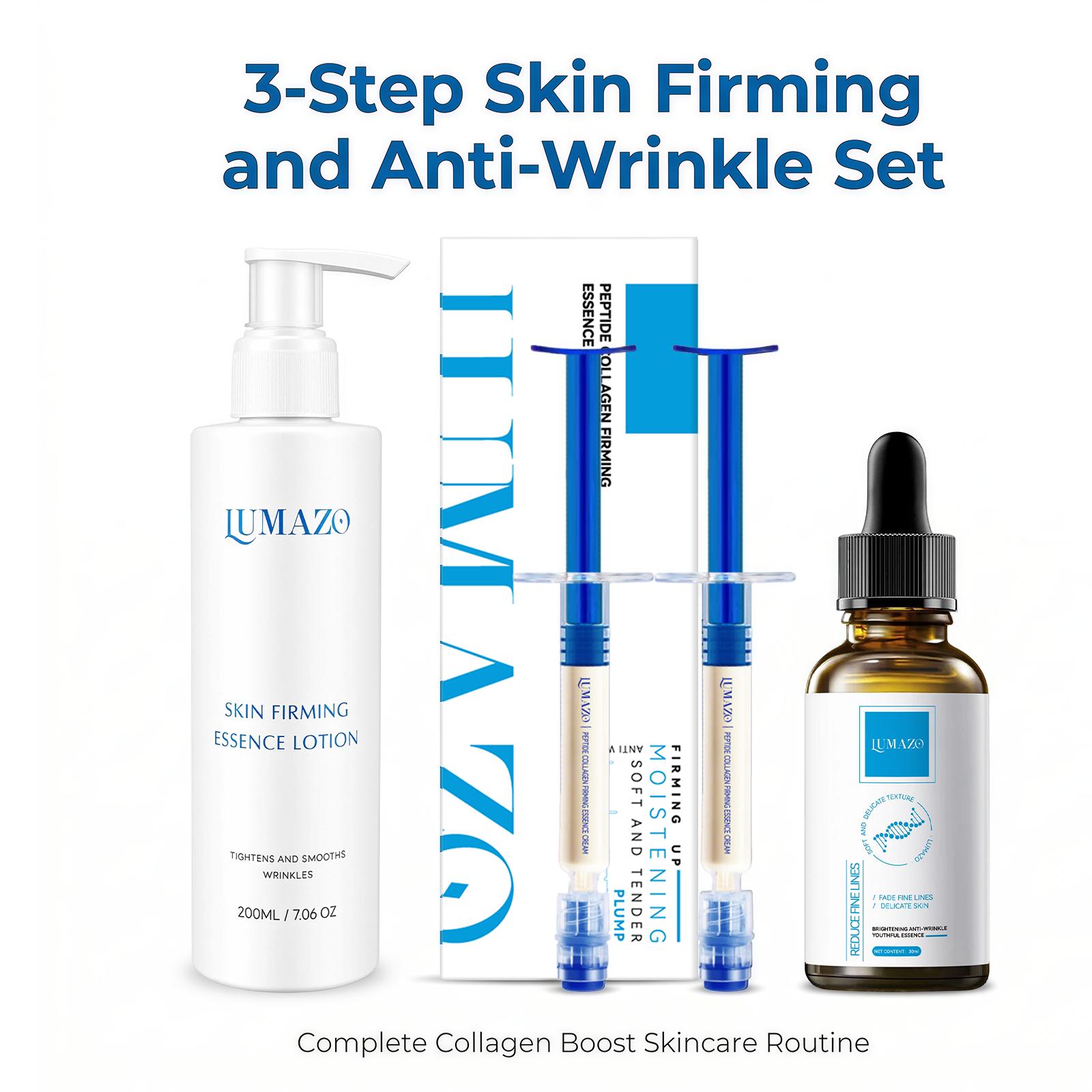 Skin Firming Lotion + Youth-Revitalizing Fluid + Peptide Collagen Elasticizing Cream