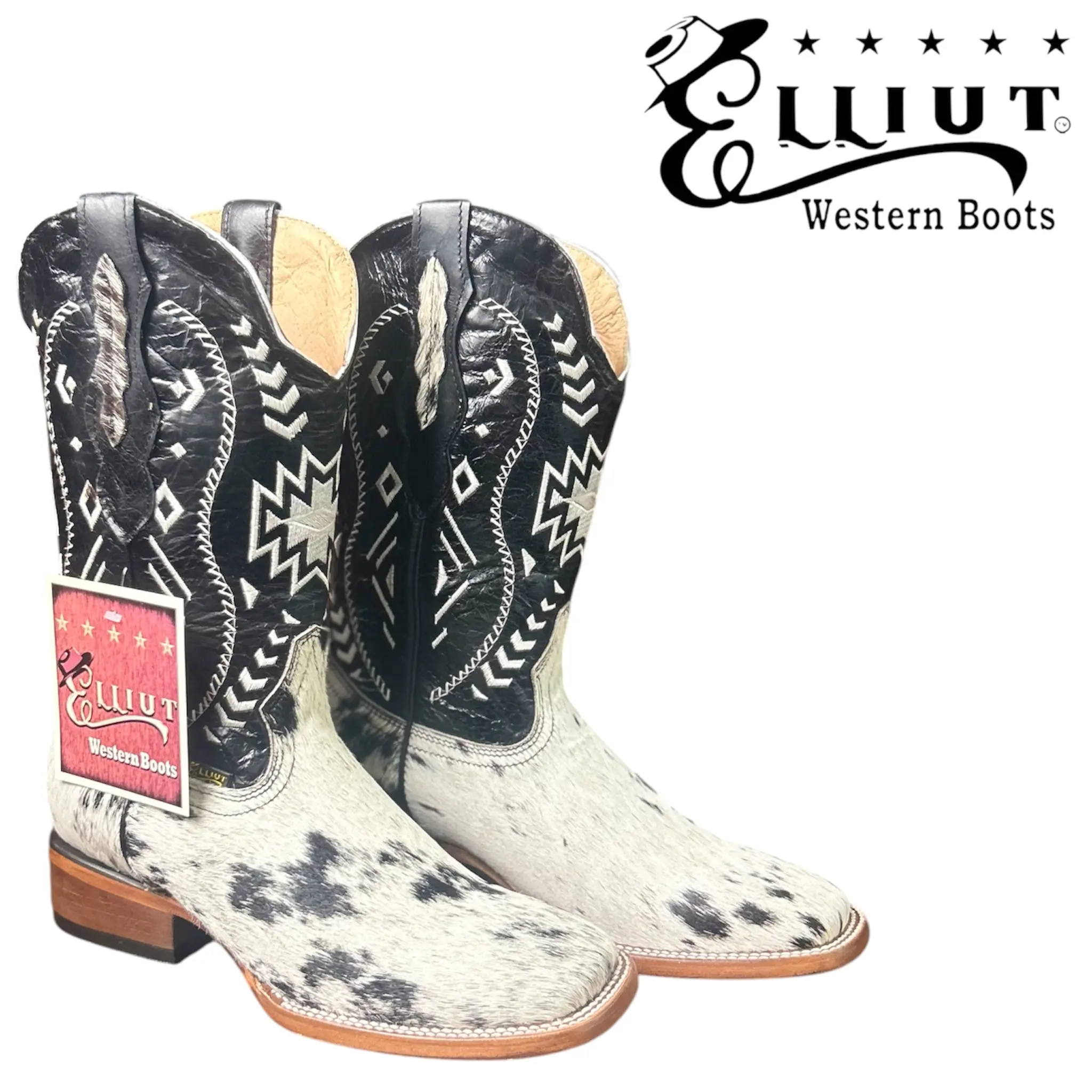 Men's Cowhide Fashion Boot- Elliut Western Boots