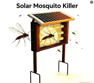 Solar Mosquito Killer with Smart Light Sensor – Auto On/Off, High Efficiency Bug Zapping, Waterproof Portable Outdoor Pest Control