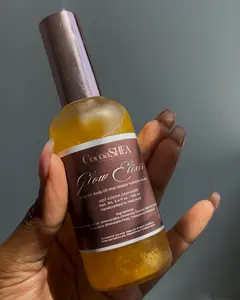 CocoaShea Glow Elixir Spray On Body Oil - 3.4 fl oz Luxurious Non-Greasy Formula with Apricot Jojoba Rosehip & Vitamin E for All-Day Softness - Fragrance