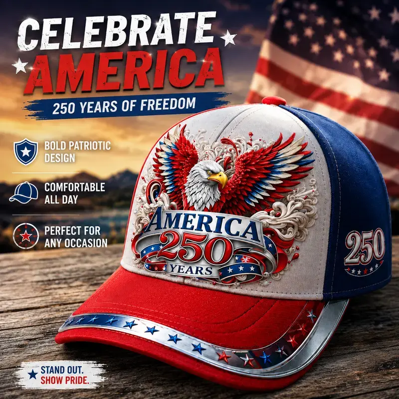 Unisex Classic Baseball Cap, Vintage Trucker Style with HD Red Eagle & US Flag Print, Lightweight & Adjustable for 4th of July, Memorial Day & Anniversary, Vintage Curve, Daily, Bold Graphic Hats, Adjustable Strap, Hd Graphics, Patriotic Events, Vintage C