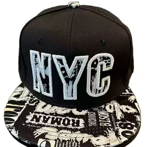 2026 latest model baseball cap, American style trendy black and white flat brim cap, hip-hop cap, couple's flat brim cap, birthday gift
