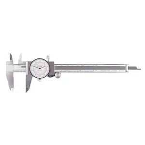 Inch/metric dial caliper with 0-6"/150mm range, silver )