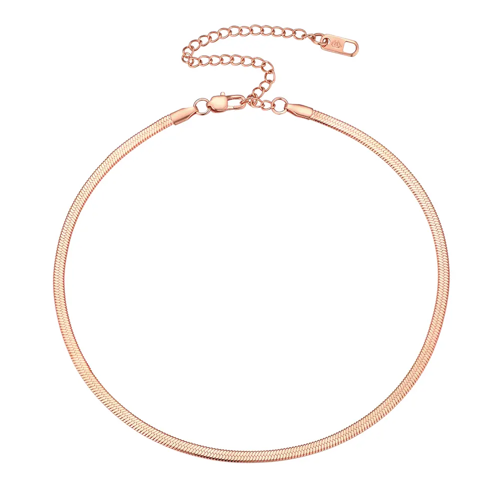 3MM-Rose Golden-Single Snake Chain
