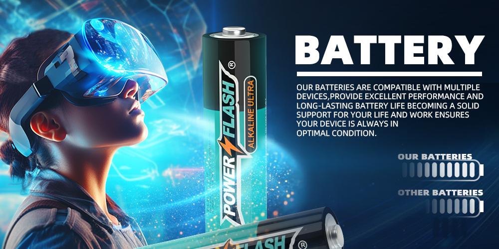 Power Flash AA Batteries 96 Pack 1.5V Ultra Alkaline 10-Year Shelf Life Leak-Proof for Everyday Devices VR Headsets Gaming Controllers Smartphones - Wireless Walkie High-Performance