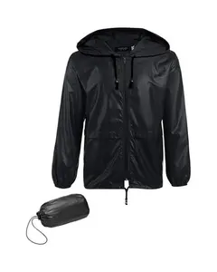Men's Packable B Rain Jacket  Outdoor Waterproof Hooded Lightweight Classic Cycling Raincoat - For Hiking/Outdoor/Camping Fabric Menswear Zipper Breathable  Relaxed Fit Long Sleeve Tops