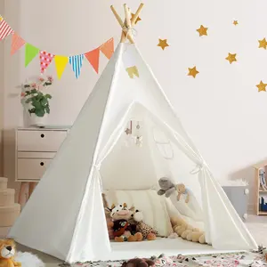 JungleDove Kids Teepee Tent for Girls&Boys with Carry Case, Foldable Play Tent for Toddler Indoor&Outdoor Fun, Protable Kids Playhouse Children Tent(Mat not Included)