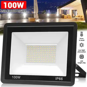 100W LED Flood Light Super Bright 10000LM 6000K Daylight White IP66 Waterproof Outdoor Security Light for Garage Yard Garden Patio AC110-130V
