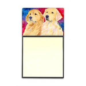 Carolines Treasures  Golden Retriever Refiillable Sticky Note Holder or Postit Note Dispenser