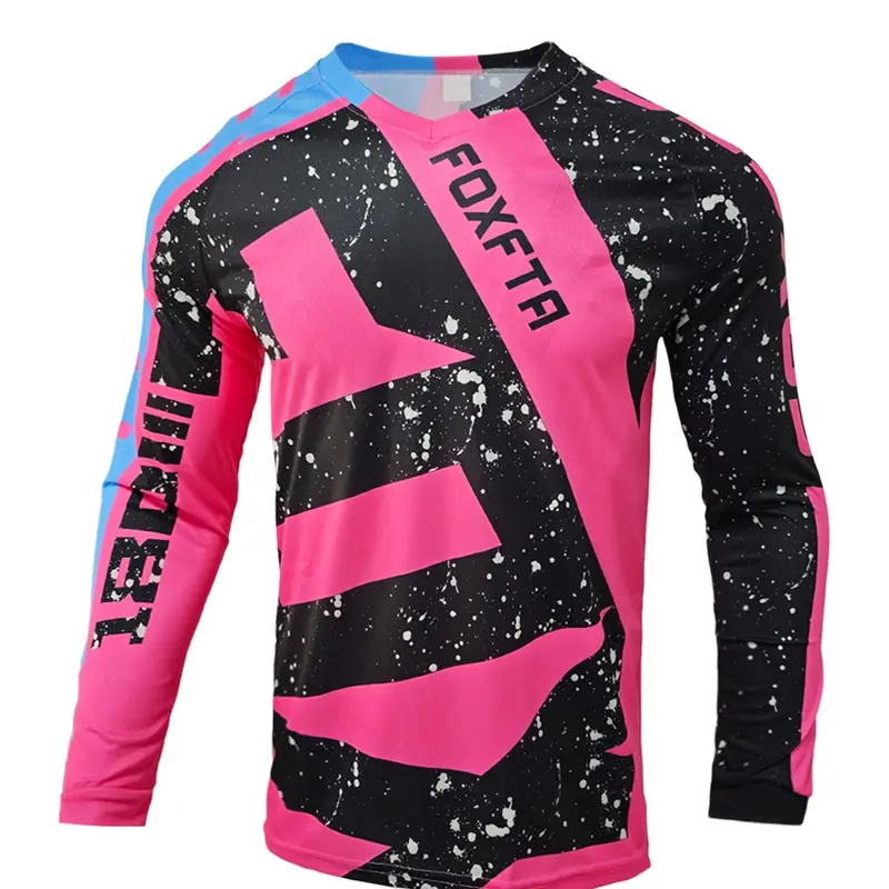 Men's Long‑Sleeve Cycling Jersey, Quick‑Dry Breathable Off‑Road Cycling Top for MTB BMX ATV Downhill, Lightweight Sportswear for Mountain Biking & Cycling Fitness, Sports Clothing, Cycling Apparel
