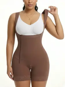 1 Count Women's Glutes Definer Faja Body Shaper Bodysuit, Colombian Shapewear,Tummy Control ,Butt Lifter, Slimmer Jumpsuit,Zipper Closure,Thigh Slimming Bodysuit Lingerie,Suitable For Daily Wear Or Various Occasions, Underwear