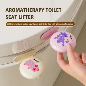2 Pack Aromatherapy Toilet Seat Lifter - Creative Dirt-Free Lid Lifter with Linger Fragrance for Odor-Free Use