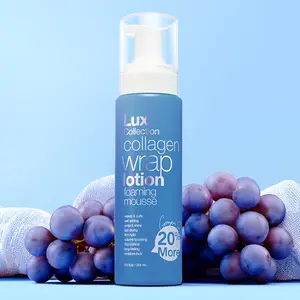 Lux Collection Collagen Wrap Lotion Foaming Mousse 9.6floz/284mL Lightweight Styling Hair Gel for Sleek Curls & Frizz Control Haircare