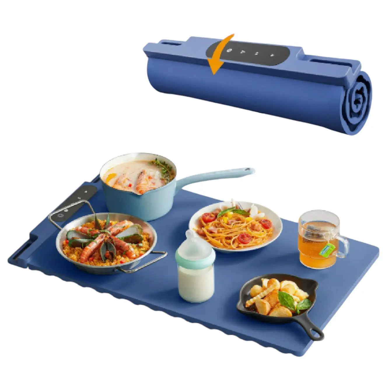 Rapid Heating Food Warming Plate – Foldable, Portable, 10s Heat-Up
