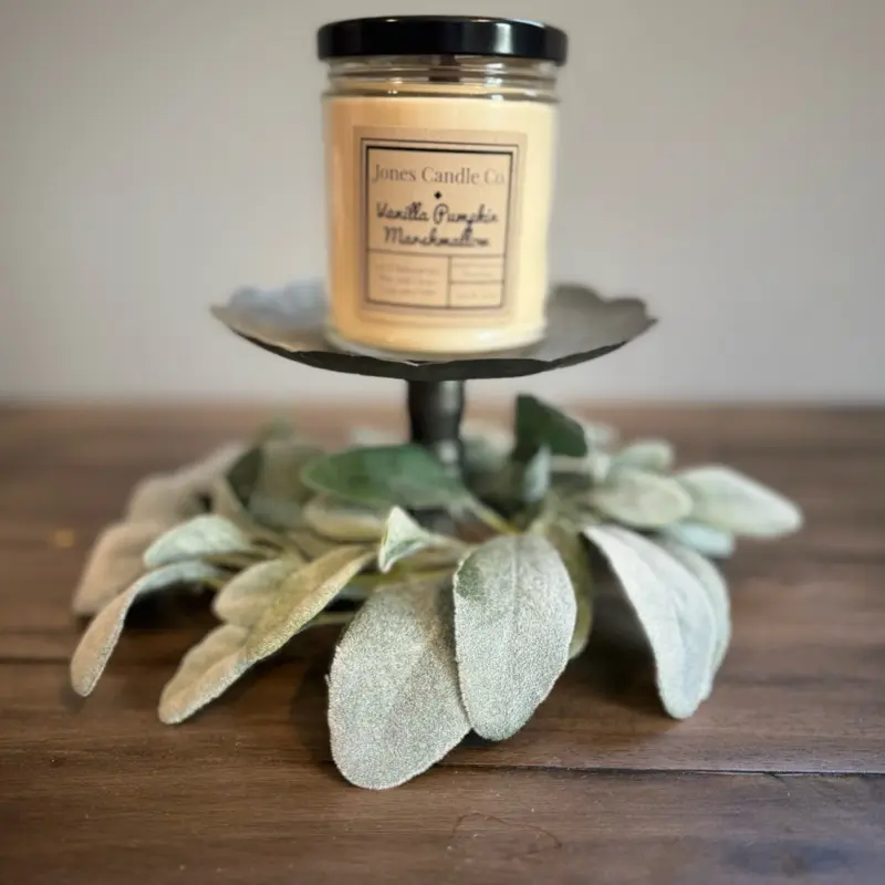Jones Candle Co Vanilla Pumpkin Marshmallow Soy Wax Wood Wick Candle Aromatic Scented Jar Candle