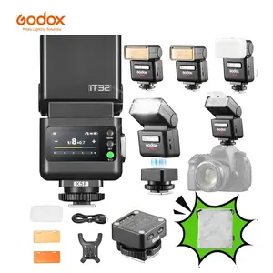 Godox iT32 TTL Camera Flash for Fuji with X5F Wireless Flash Trigger, Magnetic Hot Shoe, Built-in 2.4G Receiver, Compatible with X-T4,X-T3,X-T30,X-T20,X-Pro2,X-Pro1,X100F, X100T etc.