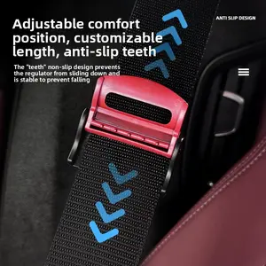 Car Seatbelt Safety Buckle Anti-Choking Plug Card Clip Holder, Full Vehicle Non-Slip Belt Fixing Clamp, Adjustable Limiter Regulator, Car Accessory