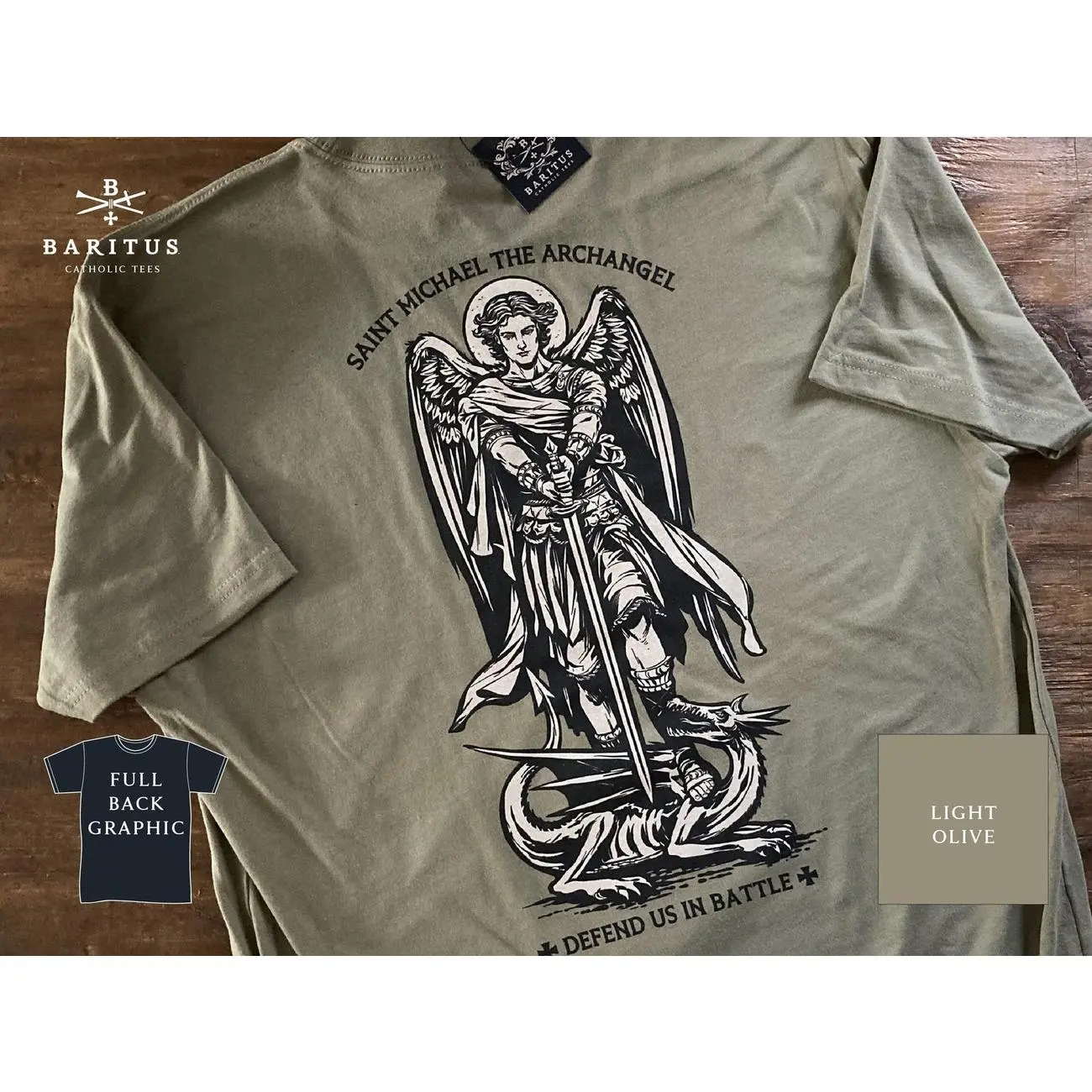 Saint Michael the Archangel T-Shirt – Catholic Faith Graphic Tee – Religious Unisex Shirt ✝️🔥