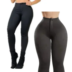 Bbl effect  luxury peach booty Colombianos Faja Interna Leggings - Black,red and brown Women's Tummy Control Pants with Internal Waistband Women