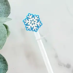 Snowflake Straw Cover