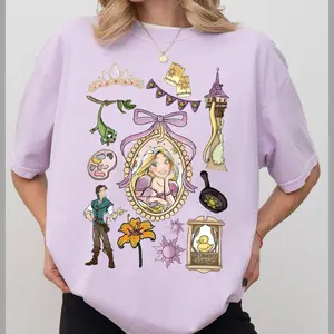 Vintage Coquette TangledRapunzel Princess Shirt, Princess RapunzelShirt, Lost Princess Tee, RapunzelPrincess Coquette Bow Shirts