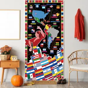 2D flat banner3 PcsHispanic Heritage Month Door Cover, Latinx Heritage Month Porch Sign Banner, National 22 Spanish Speaking Countries Latino Heritage Month Classroom OfficeSuppliesDecorOfficeSuppliesHomeDecor HolidayParties Birthday Decorations