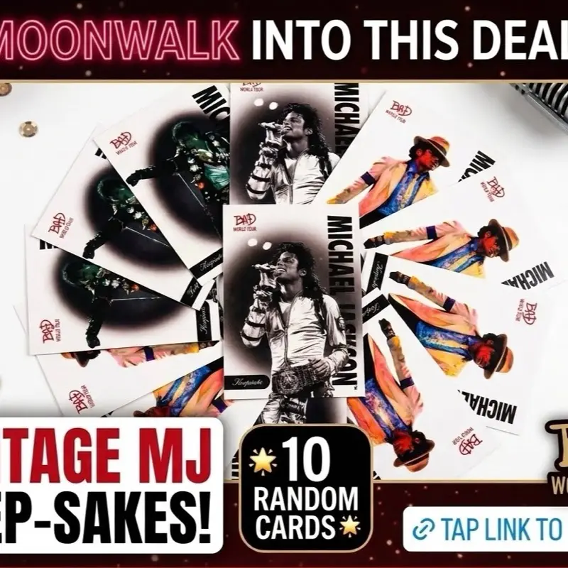 Michael Jackson BAD World Tour Collectible Cards | Random 10-Card Lot