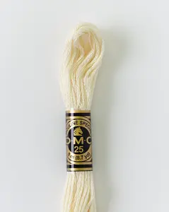 DMC Embroidery Stranded Thread - Six-Strand Embroidery Floss - 746 - Pearlescent Vanilla