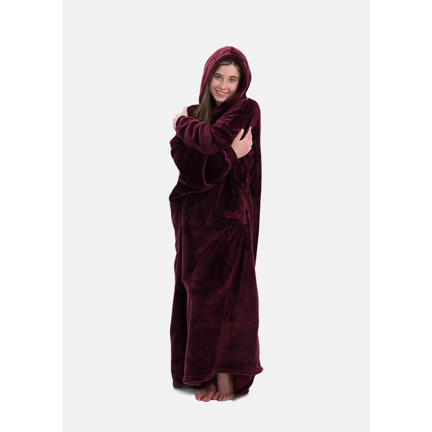 THE COMFY Dream Long - Floor Length Lightweight Ultra Soft Microfiber Wearable Blanket Hoodie for Warmth and Style, Machine Washable, One Size Fits Most, Seen on Shark Tank, Great Gift