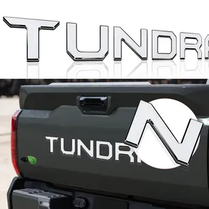 SUPER REPAIRMAN 3D Metallic Silver Tailgate Letters ABS Auto Customization Universal Fit Pickup & SUV Decals Weatherproof  for Tundra Car Tailgate Decals