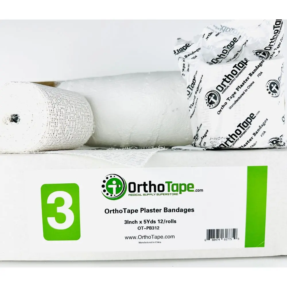 3 Inch OrthoTape Plaster Bandages x 5 Yard 12 Rolls
