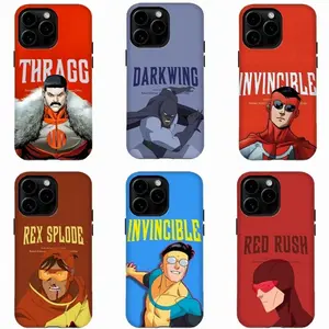 Bold Trendy 1nvincible Series Hero Graphic Phone Case, Colorful Cartoon Character Design, Compatible with iPhone X, 11, 12, 13, 14, 15, 16, 17 & more