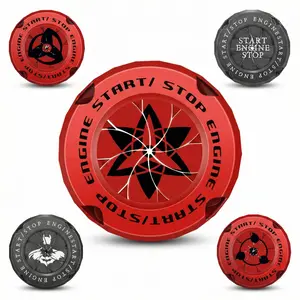 Naruto Style Car Engine Start Button Cover for Vehicles & Motorcycles Full Alloy Protective Design Enhanced Interior Style Sporty Touch