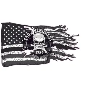 American ripped flag 2nd Amendment Right to Bare Arms Decal
